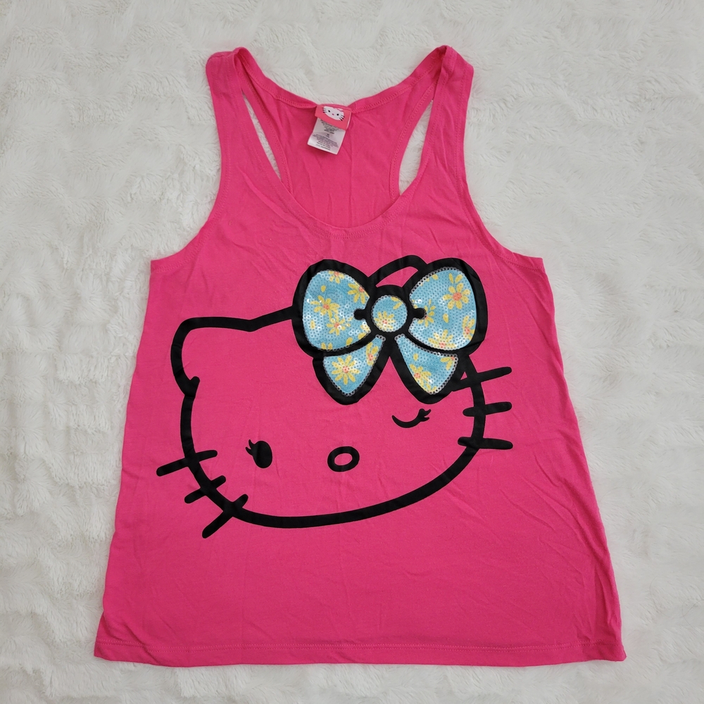 Pink Tank Top with Hello Kitty Design